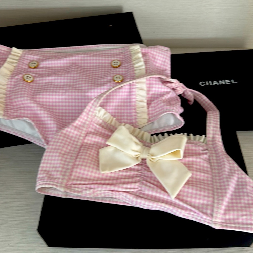Janie And Jack Bikini Purple Gingham Retro Size 12 never used